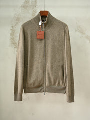 Loro Piana Classic Zip-Up Bomber Jacket 100% Cashmere jacket