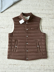 Brunello Cucinelli Men's Quilted Cashmere Vest