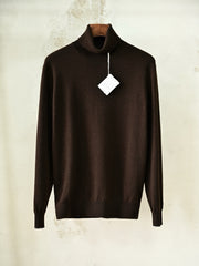 Brunello Cucinelli Men's Cashmere Turtleneck Sweater Fine Knit Long Sleeve Luxury Base Layer Knitwear