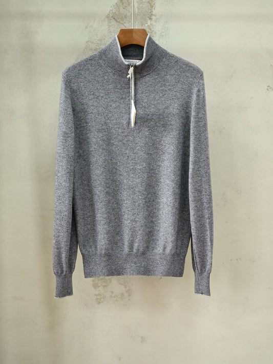 Brunello Cucinelli Men's Quarter-Zip Cashmere Sweater