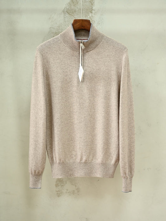 Brunello Cucinelli Men's Quarter-Zip Cashmere Sweater