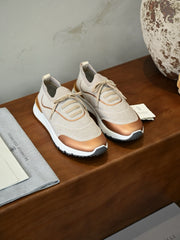 Men's Breathable Walking Shoes – Lightweight Knit Lace-Up Sneakers with Cushioned Non-Slip Sole