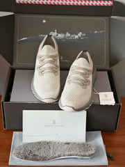 Brunello Cucinelli Men's Knit Lace-Up Runner Sneakers, Leather Trim Quiet Luxury Old Money Breathable Casual Trainers