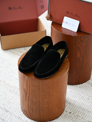 Luxury Men Suede Leather Slip‑On Loafers Soft Flat Sole Driving Shoes Italian Handcrafted Casual Smart Footwear