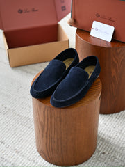 Luxury Men Suede Leather Slip‑On Loafers Soft Flat Sole Driving Shoes Italian Handcrafted Casual Smart Footwear