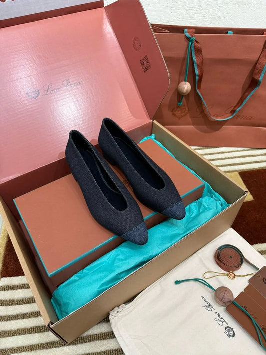 Rebecca Cap Toe Ballet Flat - Ably Luxury shop